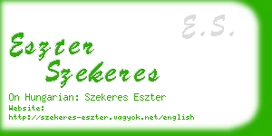 eszter szekeres business card